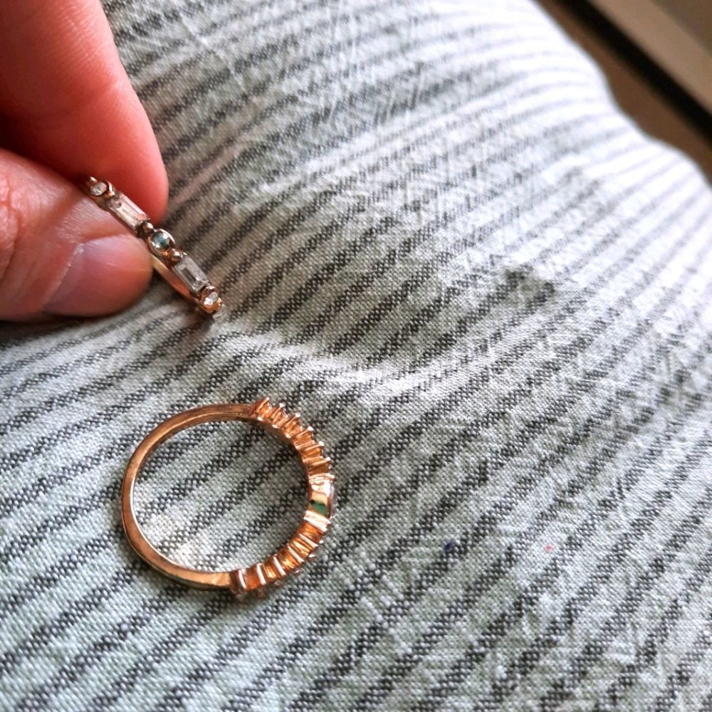 Aldo Stackable Gold Colored Rings - Picture 2 of 3